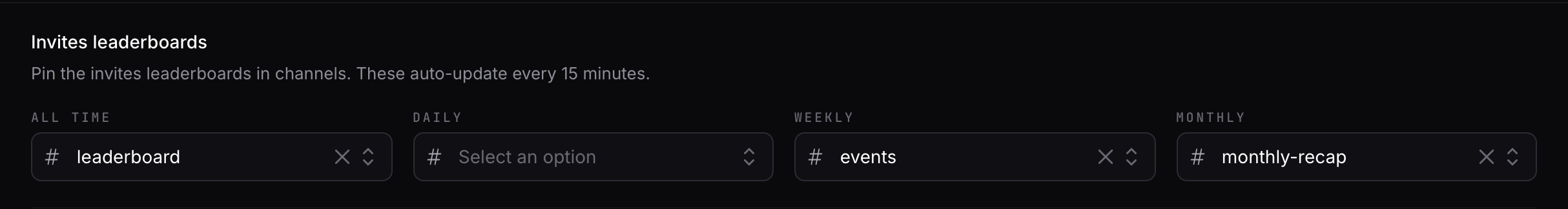 Invite Leaderboard