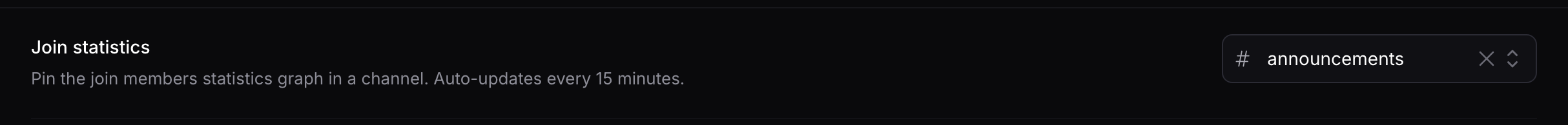 Join Statistics