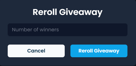 Reroll Giveaway