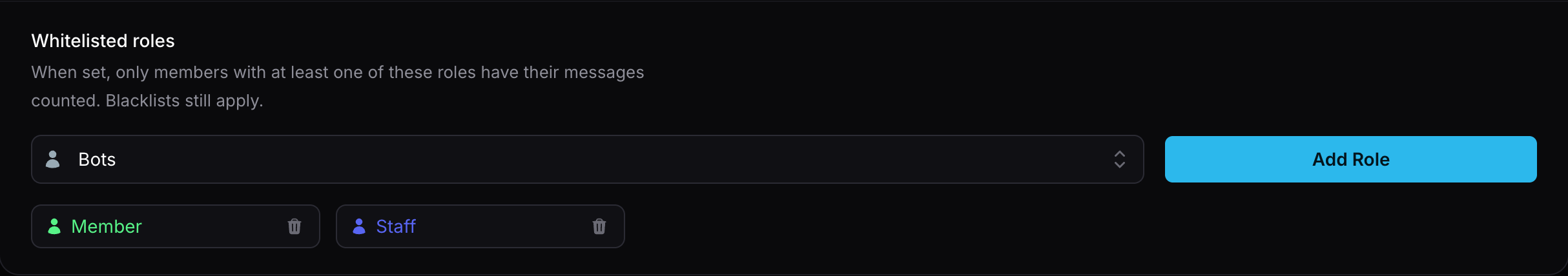 Role Messages Whitelist