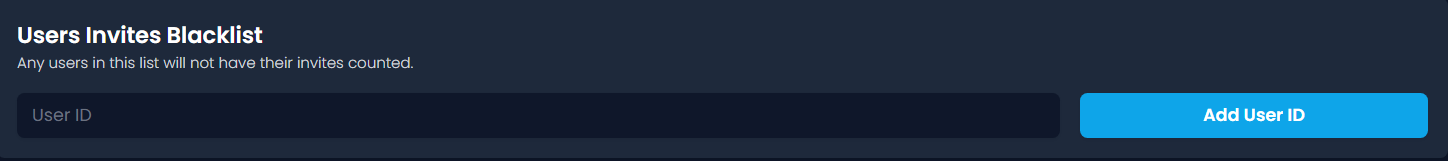 User Invites Blacklist