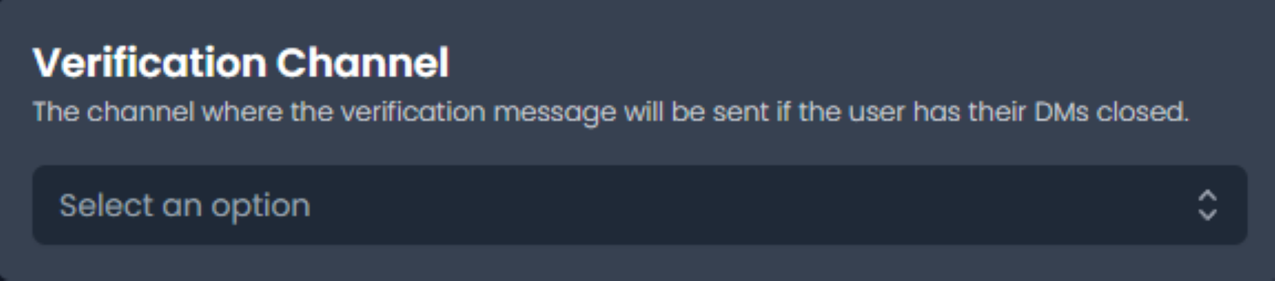 Verification Channel