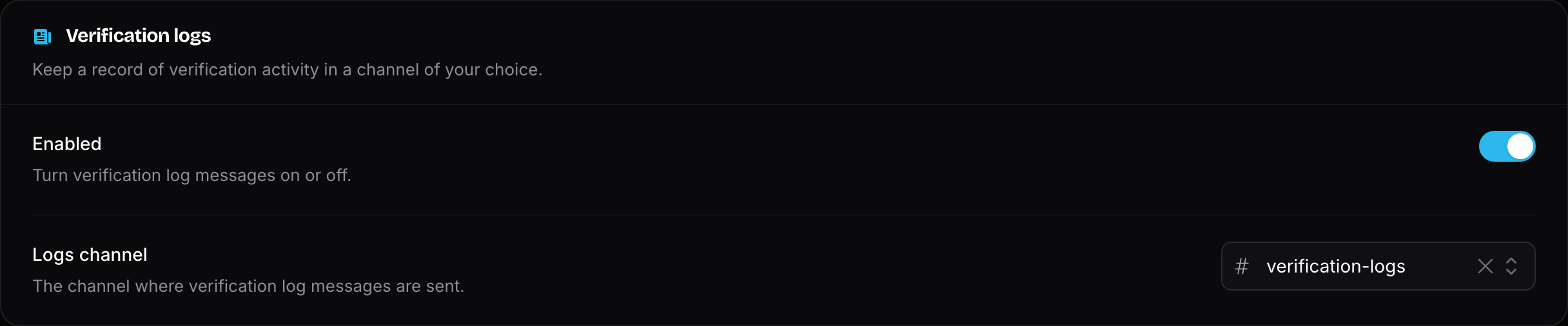 Verification Logs